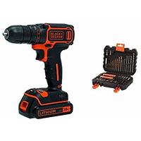 BLACK&DECKER BDCDC 18 akumulatorska bušilica + A7200 set burgija i bitova